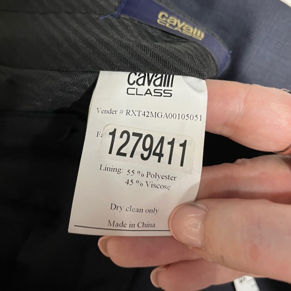 New Cavalli Class Slim Fit Black Plaid Classic Dress Pants Size 36 x 35 - Picture 2 of 13